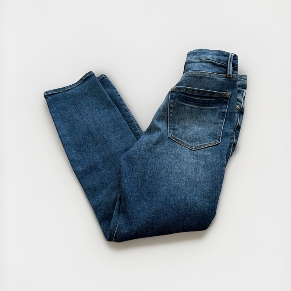 Good American Good Legs Distressed Skinny Jeans Size 27 Medium‎ Wash - Picture 4 of 10